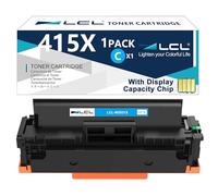 LCL 415X Cyan Cartouche de Toner Compatible pour HP 415A 415X W2031A W2031X (avec Puce) Compatible pour HP Color LaserJet Pro M454 M454DW M454NW M454DN M479 M479FDN M479FNW M479DW M479FDW (1-Pack)