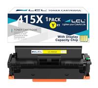 LCL 415X Jaune Cartouche de Toner Compatible pour HP 415A 415X W2032A W2032X (avec Puce) Compatible pour HP Color LaserJet Pro M454 M454DW M454NW M454DN M479 M479FDN M479FNW M479DW M479FDW (1-Pack)