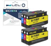 LCL 711XL Cartouche d'encre Compatible 711XL 711 XL High Yield 6pack,2C2M2Y | Remplacement pour HP Designjet T120 24/T120 610/T520 24/T520 36/T520 610 T520 914/T125 24 T530 T130 T525