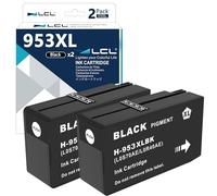 LCL 953XL Noir Cartouche d'encre Compatible pour HP 953XL L0S70AE 2-Pack | Remplacement pour HP Officejet Pro 7730 7740 8210 8218 8710 8715 8718 8719 8720 8725 8728 8730 8740 7720 8716