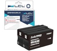 LCL 963XL 2000 Pages Noir Cartouche d'encre Compatible pour HP 963XL 963 XL pour Officejet Pro 9010 9012 9013 9014 9015 9016 9018 9019 9020 9022 9023 9025 (2-Pack)