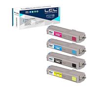 LCL C542 7000pages+3*6000pages Cartouche de Toner Compatible pour OKI C532 C542 MC563 MC573 Compatible pour Oki C532dn C542dn MC563dn MC573dn (Noir Cyan Magenta Jaune,4-Pack)
