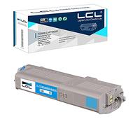 LCL C542 Cyan 6000 Pages Cartouche de Toner Compatible pour OKI C532 C542 MC563 MC573 Compatible pour Oki C532dn C542dn MC563dn MC573dn (1-Pack)
