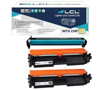 LCL Cartouche de Toner Compatible 17A CF217A 19A CF219A (3Pack 2Toner+1Tambour) Remplacement pour HP Laserjet Pro M102 M102a M102w Laserjet Pro MFP M130 M130a M130fn M130fw M130nw M132 M132a