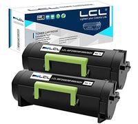 LCL Cartouche de Toner Compatible 50F2H00 50F0HA0 50F2000 50F200E 502 502E 502H 5000pages (2Noir) Remplacement pour Lexmark MS310/MS310d/MS310dn/MS312/MS312DN/MS315/MS315dn MS410/MS410d/MS410dn/MS415