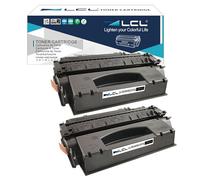 LCL Cartouche de Toner Compatible 53X Q7553A Q7553X 7000pages (2Noir) Remplacement pour HP Laserjet P2014/P2015/M2727 Series pour Canon LBP-3310/3370 M2727 MFP/M2727nf MFP/M2727nfs MFP/P2015d/P2015dn