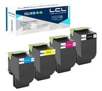 LCL Cartouche de Toner Compatible 71B0010 71B0020 71B0030 71B0040 71B20K0 71B20C0 71B20M0 71B20Y0 CS317dn CX317dn CS417dn CX417de CS517de CX517de (K C M Y) Remplacement pour Lexmark G