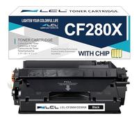 L artouche de Toner Compatible 80A 80X CF280A CF280X 6900Pages Noir Remplacement pour HP LaserJet Pro 400 M401d M401a M401dn M401n M401dw M401dne MFP M425dw MFP M425dn(1-Pack)