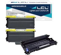L artouche de Toner Compatible pour Brother TN2120 TN2110 TN-2120 TN-2110 (2 Pack)+Tambour Compatible DR2100 DR-2100 (1 Pack) pour DCP-7030 DCP-7032 DCP-7040 DCP-7045N HL-2140 HL-2150N HL-2170W