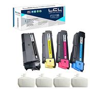 LCL Cartouche de Toner Compatible TK590 TK-590 TK-590K TK-590C TK-590M TK-590Y (1Noir 1Cyan 1Magenta 1Jaune) Remplacement pour Kyocera ECOSYS M6526cdn P6026cdn M6026cdn M6500 Series M6026cidn