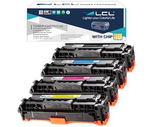 LCL Cartouche de Toner Remanufacturée 312X 312A CF380X CF380A CF381A CF382A CF383A (1 Noir 1 Cyan 1 Magenta 1 Jaune) Remplacement pour HP Color LaserJet Pro M476dn MFP/M476dw MFP/M476nw MFP