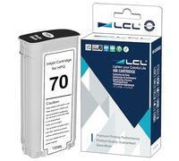 LCL Cartouche d'encre Compatible 70 C9449A 135ML High Yield Remplacement pour HP Designjet Z2100 Z3100 Z3100PS Z3200 Z3200PS Z5200 Z5400 (1 Photo Noir)