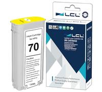 LCL Cartouche d'encre Compatible 70 C9454A 135ML High Yield Remplacement pour HP Designjet Z2100 Z3100 Z3100PS Z3200 Z3200PS Z5200 Z5400 (1 Jaune)