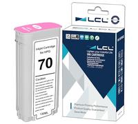 LCL Cartouche d'encre Compatible 70 C9455A 135ML High Yield Remplacement pour HPDesignjet Z2100 Z3100 Z3100PS Z3200 Z3200PS Z5200 Z5400 (1 Light Magenta)