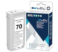 LCL Cartouche d'encre Compatible 70 C9459A 135ML High Yield Remplacement pour HP Designjet Z2100 Z3100 Z3100PS Z3200 Z3200PS Z5200 Z5400 (1 Gloss Enhancer)
