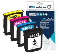 LCL Cartouche d'encre Compatible 940XL C4906AE C4907AE C4908AE C4909AE (1Noir 1Cyan 1Magenta 1Jaune) Remplacement pour HP Officejet Pro 8000-A809a/A811a/A809n/8000 Wireless Officejet Pro 8500 -A909b