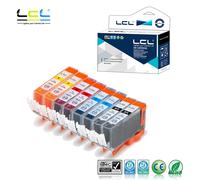 LCL Cartouche d'encre Compatible CLI-521 CLI-521BK CLI-521C CLI-521M CLI-521Y (2Noir 2Cyan 2Magenta 2Jaune) Remplacement pour impresora Canon Pixma iP3600, iP4600, iP4700, MP540, MP550, MP560