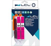 LCL Cartouche d'encre Compatible CLI-581 M CLI-581 XL M CLI-581 XXL M 1996C001 12.5 ML (2Magenta) Remplacement pour Canon Pixma TR7550 TR8550 TS6150 TS6151 TS6250 TS8150 TS8151 TS8152 TS9150 TS9155