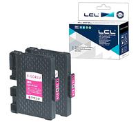 LCL Cartouche d'encre Compatible GC-41 GC41 GC41M GC-41M 405763 (2 Magenta) Remplacement pour Ricoh Aficio SG 2100 2100N 2010L Aficio SG 3100SNW SG K3100DN,SG 3110DNW, SG 3110N