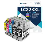 L artouche d'encre Compatible LC-221 LC221 XL LC-221BK LC221BK 5-Pack | LC-221C LC221C LC-221M LC221M LC-221Y LC221Y Remplacement pour Brother MFC-J4420DW J4620DW J4625DW J5320DW J5620DW (2KCMY)