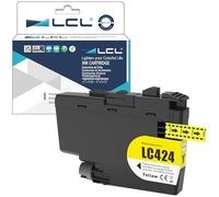 LCL Cartouche d'encre Compatible LC-424 LC424 LC-424Y LC424Y (1Pack,Jaune) Remplacement pour Brother DCP-J1200W DCP-J1200WE