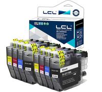 LCL Cartouche d'encre Compatible LC3211 LC-3211 LC-3211BK LC-3211C LC-3211M LC-3211Y Pigment (2Noir 2Cyan 2Magenta 2Jaune) Remplacement pour Brother DCP-J770 DCP-J772DW DCP-J774DW MFC-J890DW MFC-J895