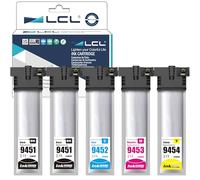 L artouche d'encre Compatible pour Epson T9451 T9452 T9453 T9454 Compatible pour Epson WorkForce Pro WF-C5210 WF-C5210DW WF-C5290 WF-C5290DW WF-C5710 WF-C5710DWF WF-C5790 WF-C5790DWF (5-pack,2KCMY)