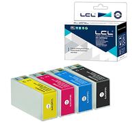 LCL Cartouche d'encre Compatible SJIC22P (KCMY) 4PK Remplacement pour Epson TM-C3500 Color Works C3500 C3510 C3520 Printer