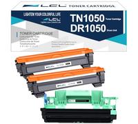 L ompatible Cartouche de Toner TN1050 2-Pack et Tambour DR1050 1-Pack | TN-1050 DR-1050 Remplacement pour Brother HL-1110 HL-1110E HL-1112 HL-1112R HL-1112A HL-1112A HL-1200