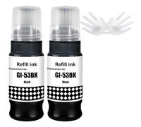 L I53 Noir Imprimante Bouteille d'encre Compatible GI-53 BK GI-53BK | Remplacement pour Canon PIXMA G650 G550,2-pack