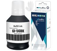LCL Imprimante Bouteille d'encre Compatible GI56 GI-56 BK GI-56BK (1-Pack Noir 170ML) Remplacement pour Canon MAXIFY GX7150 GX7050 GX6550 GX6150 GX6050 GX5550 GX5150 GX5050 GX4050 GX3050 Imprimantes