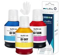 LCL Imprimante Bouteille d'encre Compatible GI56 GI-56 GI-56C GI-56M GI-56Y | Remplacement pour Canon MAXIFY GX7150 GX7050 GX6550 GX6150 GX6050 GX5550 GX5150 GX5050 GX4050 (3-Pack,1C1M1Y 135ML)