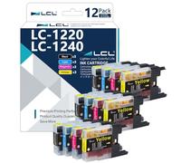 LCL LC1240 Cartouche d'encre Compatible LC1220 LC1240BK LC1240C 12-Pack | LC1240M LC1240Y Remplacement pour Brother MFC-J6910CDW/J6710CDW/J5910CDW/J825N/J955DN/J955DWN (3Noir 3Cyan 3Magenta 3Jaune)