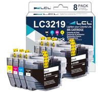 LCL LC3217 LC3219XL Cartouche d'encre Compatible pour Brother LC-3219XL LC-3219XLBK LC-3219XLC LC-3219XLM LC-3219XLY pour MFC-J5330DW/MFC-J5335DW/MFC-J5730DW/MFC-J5930DW(8Pack,2K2C2M2Y)