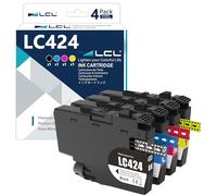 LCL LC424 Cartouche d'encre Compatible pour Brother LC424 LC-424 LC-424VAL | Compatible pour Brother pour DCP-J1200W DCP-J1200WE Imprimante (Paquet de 4,1 Noir, 1 Cyan, 1 Magenta, 1 Jaune)