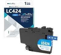 LCL LC424 Cyan Cartouche d'encre Compatible LC-424 LC424 LC-424C LC424C Remplacement pour Brother DCP-J1200W DCP-J1200WE (1Pack)