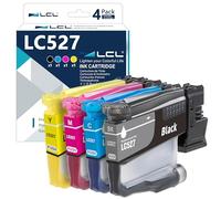 LCL LC527 Cartouche d'encre Compatible pour Brother LC527VAL LC527 Remplacement pour Brother MFC-J4350DW MFC-J4550DW MFC-J6760DW MFC-J6960DW (4-Pack,Noir Cyan Magenta Jaune)