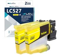 LCL LC527 Jaune Cartouche d'encre Compatible pour Brother LC527 LC527Y | Compatible pour Brother MFC-J4350DW MFC-J4550DW MFC-J6760DW MFC-J6960DW (2-Pack)