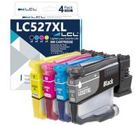 LCL LC527XL Cartouche d'encre Compatible pour Brother LC527VAL LC527XLVAL LC527XL Remplacement pour Brother MFC-J4350DW MFC-J4550DW MFC-J6760DW MFC-J6960DW (4-Pack,Noir Cyan Magenta Jaune)