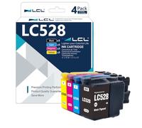 LCL LC528 Cartouche d'encre Compatible pour Brother LC528VAL LC528 Remplacement pour Brother MFC-J6760DW MFC-J6960DW MFC-J6975DW MFC-J6977DW (Noir Cyan Magenta Jaune,4PACK)