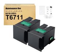LCL T6711 C13T671100 Maintenance Box Compatible pour Epson Workforce 2pack | WF-3010DW WF-3520DWF WF-3530DTWF WF-3540DTWF WF-3620DWF WF-3640 WF-3640DTWF WF-7110DTW WF-7210DTW,Boîte de Maintenance