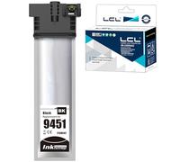 LCL T9451 Noir Haut rendement Cartouche d'encre Compatible pour Epson T9441 T9451 pour Epson Workforce Pro WF-C5210 WF-C5210DW WF-C5290 WF-C5290DW WF-C5710 WF-C5710DWF WF-C5790 WF-C5790DWF (1-Pack)