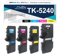 LCL TK 5240 Compatible pour Kyocera TK-5240 TK-5240C TK-5240Y TK5240K TK524 | 0 TK-5240M Toner Compatible avec Kyocera ecosys M5526cdw M5526cdn P5026cdn P5026cdw (Noir Cyan Jaune Magenta, 4 Pack)