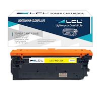 LCL W2122X Jaune Cartouche de Toner Compatible pour HP 212A 212X W2122A W2122X Remplacement pour HP Color Laserjet Enterprise M554 M554dn M555dn M555x MFP M578 M578f M578dn M578c M578z (1-Pack)