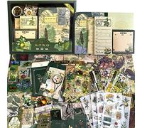 LCLAIDYDY Kit de fournitures de scrapbooking, kit de scrapbooking vintage botanique esthétique, journal intime, carnet de notes A6, papeterie, cadeau artisanal pour adolescente, fille et femme