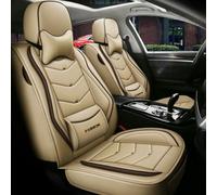 LCLCDZ Lot de housses de siège de voiture universelles pour BMW E30 E34 E36 E39 E46 E60 E90 F10 F30 X3 X5 X6 X1 / 2/3/4/5/6, accessoires de voiture, beige luxe