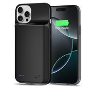LCLEBM [7 000 mAh] Coque de protection pour iPhone 16 Pro, mise à niveau de grande capacité, batterie étendue, coque de protection portable intelligente de secours pour iPhone 16 Pro (1 paquet)