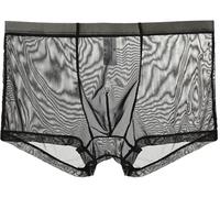 lclvld Boxer Sexy pour Hommes Pantalons Transparents Transparents sous-v?ments Lingerie Sexy sous-v?ments , Noir, XXL