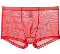 lclvld Boxer Sexy pour Hommes Pantalons Transparents Transparents sous-v괥ments Lingerie Sexy sous-v괥ments Transparents,Rouge,M