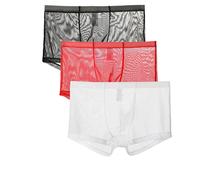 lclvld Boxer Sexy pour Hommes Pantalons Transparents Transparents sous-v괥ments Lingerie Sexy sous-v괥ments Transparents,3pcs-white+black+red,XXL